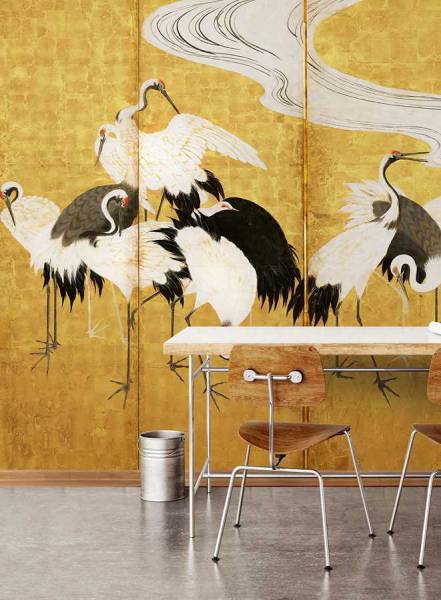 Gold crane - wallpaper